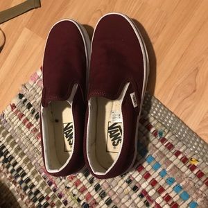 Maroon Slip On Vans